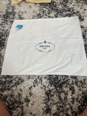 Prada White Logo Dust Bag
